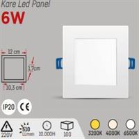 YCL EKO 6W.S.A.KARE PANEL BEYAZ 1
